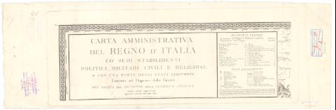 Carta administrativa del Regno d'Italia  :... (1813)