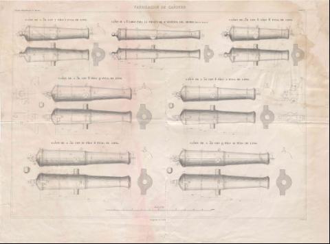 Fabricación de cañones. Lamª 17: Cañones... (Producción: 1861)