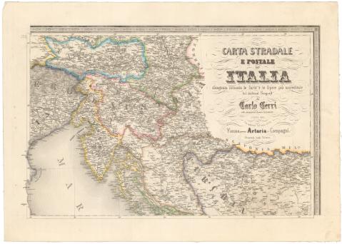 Carta Stradale e Postale dell'Italia  :... (1859)