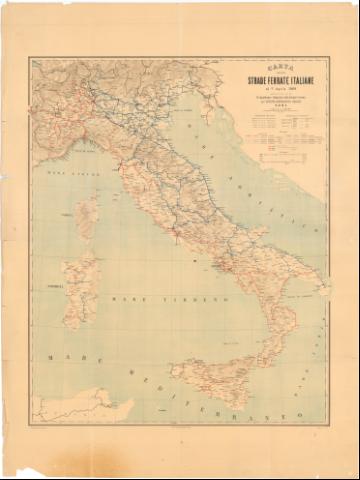 Carta delle strade ferrate italiane  : al 1... (1889)