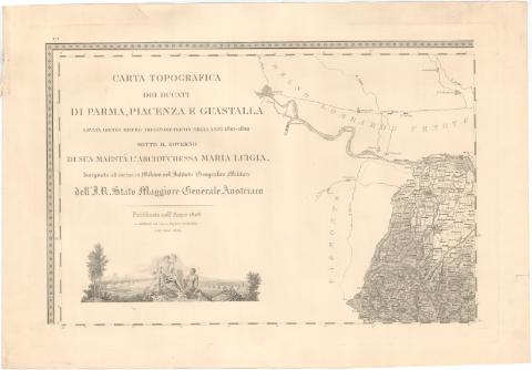 Carta Topografica dei Ducati di Parma Placenza,... (Anno 1849)