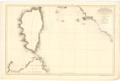 Carta Esférica de la costa de Italia desde el... (1861)