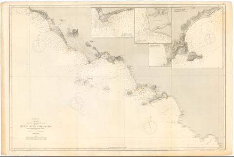 Carta de la costa occidental de Italia desde... (1884)