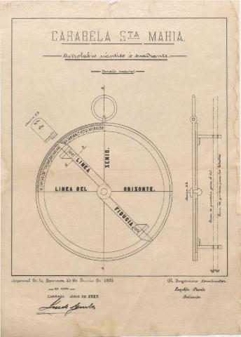Carabela Santa María : Astrolabio náutico o... (Producción: Junio 1927)