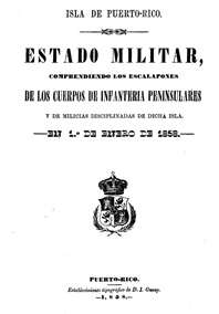 Estado militar, comprendiendo los escalafones... (<1858-1889>)